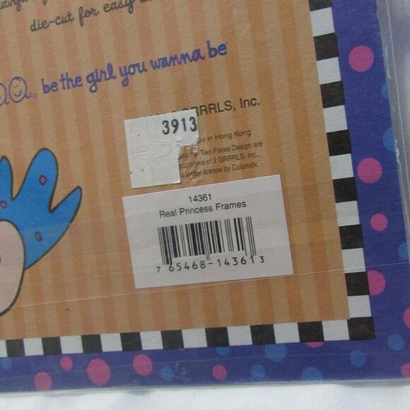 2 GRRRLS Y2K Scrapbooking Die-Cut Frames Ladybug Real Princess Girly Crafts NOS - Picture 6 of 10